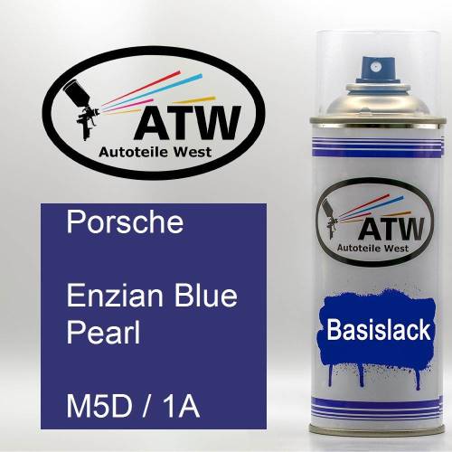 Porsche, Enzian Blue Pearl, M5D / 1A: 400ml Sprühdose, von ATW Autoteile West.